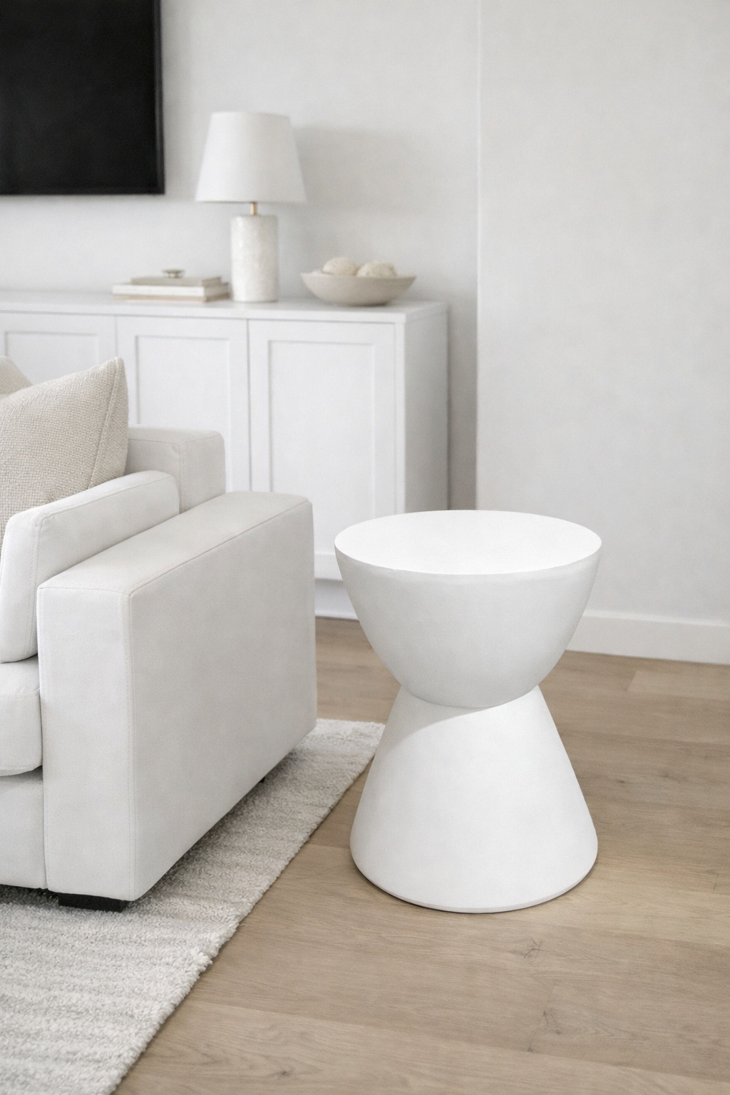 Tavolino Clessidra bianco #004